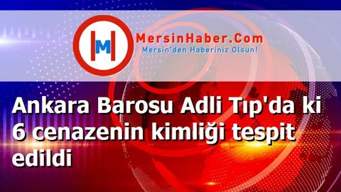 Ankara Barosu Adli Tıp'da ki 6 cenazenin kimliği tespit edildi