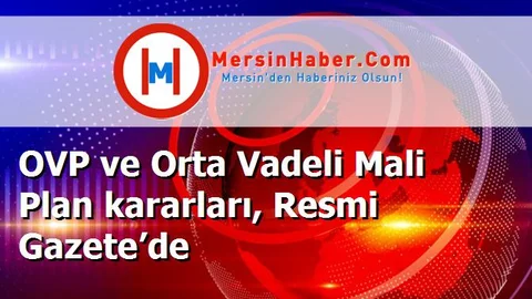OVP ve Orta Vadeli Mali Plan kararları, Resmi Gazete’de