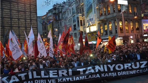 Ankara’daki patlama Beyoğlu’nda protesto edildi