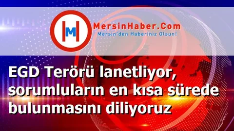 EGD Terörü lanetliyor, sorumluların en kısa sürede bulunmasını diliyoruz