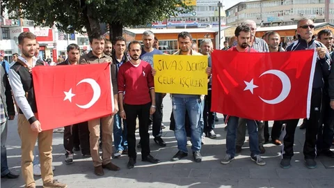 Sivas Demir Çelik işçileri terör olayını lanetledi