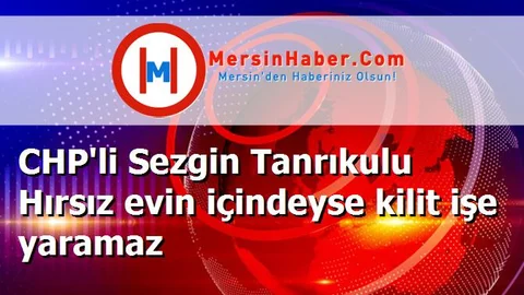 CHP'li Sezgin Tanrıkulu Hırsız evin içindeyse kilit işe yaramaz