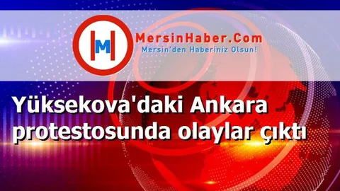 Yüksekova'daki Ankara protestosunda olaylar çıktı