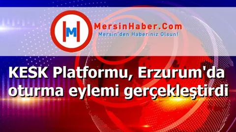KESK Platformu, Erzurum'da oturma eylemi gerçekleştirdi