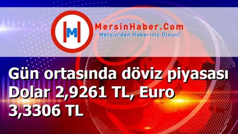 Gün ortasında döviz piyasası Dolar 2,9261 TL, Euro 3,3306 TL
