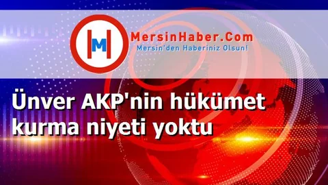 Ünver AKP'nin hükümet kurma niyeti yoktu