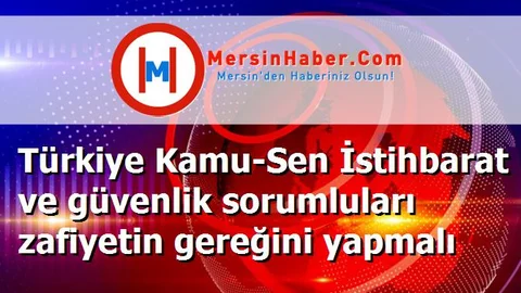 Türkiye Kamu-Sen İstihbarat ve güvenlik sorumluları zafiyetin gereğini yapmalı