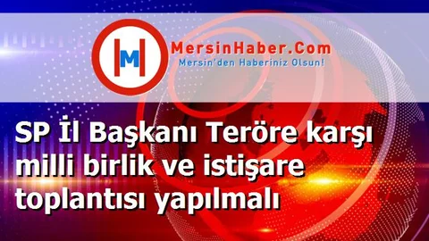 SP İl Başkanı Teröre karşı milli birlik ve istişare toplantısı yapılmalı