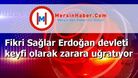 Fikri Sağlar Erdoğan devleti keyfi olarak zarara uğratıyor