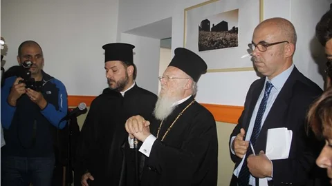 Özel Gökçeada Rum Ortaokul ve Lisesi'ni Bartholomeos açtı