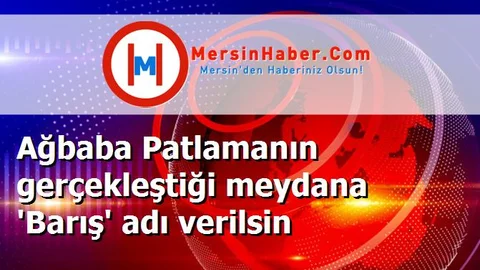 Ağbaba Patlamanın gerçekleştiği meydana 'Barış' adı verilsin