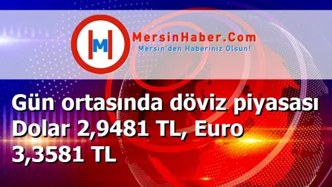 Gün ortasında döviz piyasası Dolar 2,9481 TL, Euro 3,3581 TL