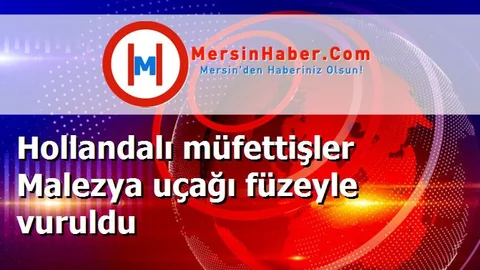 Hollandalı müfettişler Malezya uçağı füzeyle vuruldu