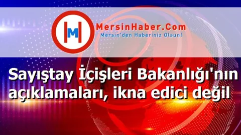 Sayıştay İçişleri Bakanlığı'nın açıklamaları, ikna edici değil