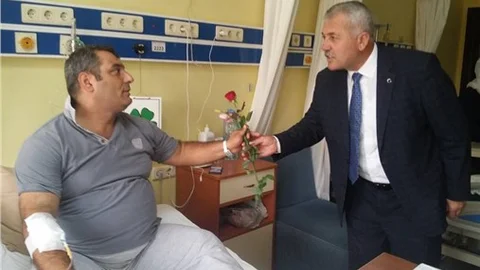 Başkan Toksoy'dan hastalara ziyaret