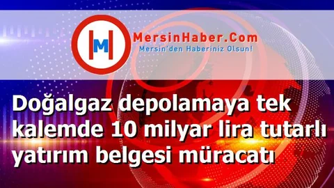 Doğalgaz depolamaya tek kalemde 10 milyar lira tutarlı yatırım belgesi müracatı