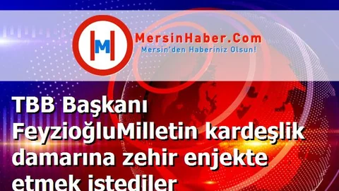 TBB Başkanı FeyzioğluMilletin kardeşlik damarına zehir enjekte etmek istediler