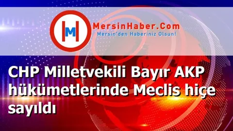 CHP Milletvekili Bayır AKP hükümetlerinde Meclis hiçe sayıldı