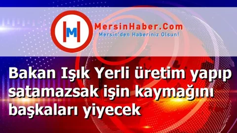 Bakan Işık Yerli üretim yapıp satamazsak işin kaymağını başkaları yiyecek