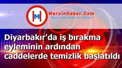 Diyarbakır'da iş bırakma eyleminin ardından caddelerde temizlik başlatıldı