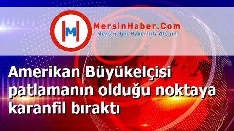 Amerikan Büyükelçisi patlamanın olduğu noktaya karanfil bıraktı