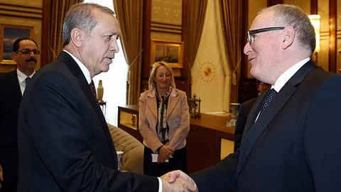 Cumhurbaşkanı Erdoğan, AB yetkililerini kabul etti