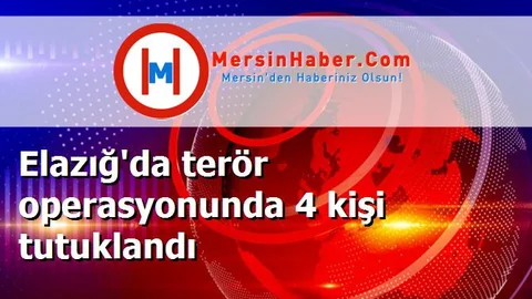 Elazığ'da terör operasyonunda 4 kişi tutuklandı