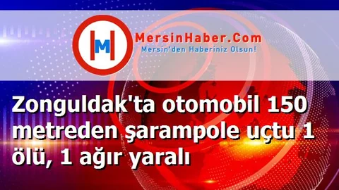 Zonguldak'ta otomobil 150 metreden şarampole uçtu 1 ölü, 1 ağır yaralı