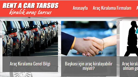 Araç Mı Kiralamak İstiyorsunuz? Araç Kiralama, Tarsus Kiralık Araç (Rent A Car)