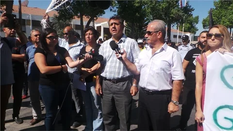 Erdoğan'ın KKTC'ye gelişi bazı sendikalar tarafından protesto edildi