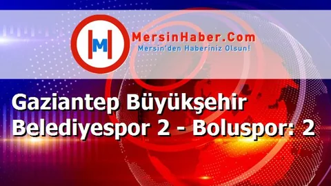 Gaziantep Büyükşehir Belediyespor 2 - Boluspor: 2