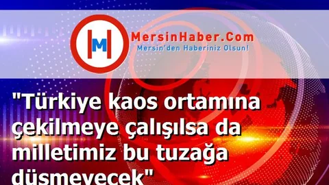 "Türkiye kaos ortamına çekilmeye çalışılsa da milletimiz bu tuzağa düşmeyecek"