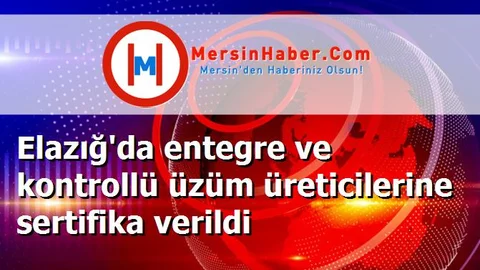 Elazığ'da entegre ve kontrollü üzüm üreticilerine sertifika verildi
