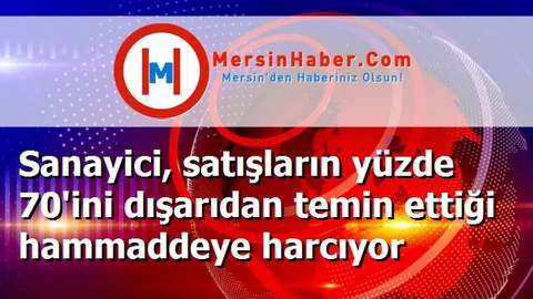 Sanayici, satışların yüzde 70'ini dışarıdan temin ettiği hammaddeye harcıyor