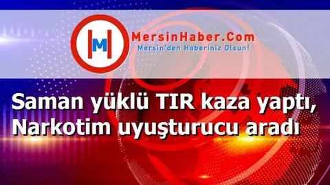 Saman yüklü TIR kaza yaptı, Narkotim uyuşturucu aradı