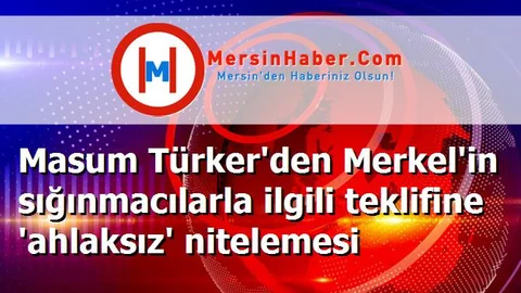 Masum Türker'den Merkel'in sığınmacılarla ilgili teklifine 'ahlaksız' nitelemesi
