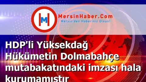 HDP'li Yüksekdağ Hükümetin Dolmabahçe mutabakatındaki imzası hala kurumamıştır