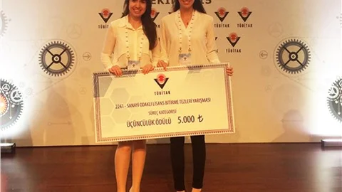 Sanayi odaklı mezuniyet projesine TÜBİTAK ödülü