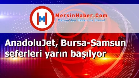 AnadoluJet, Bursa-Samsun seferleri yarın başılyor