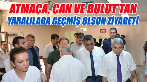 Atmaca, Can ve Bulut'tan Yaralılara Hastanede Ziyaret