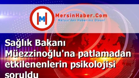 Sağlık Bakanı Müezzinoğlu'na patlamadan etkilenenlerin psikolojisi soruldu