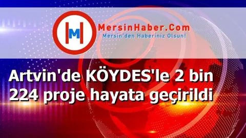 Artvin'de KÖYDES'le 2 bin 224 proje hayata geçirildi
