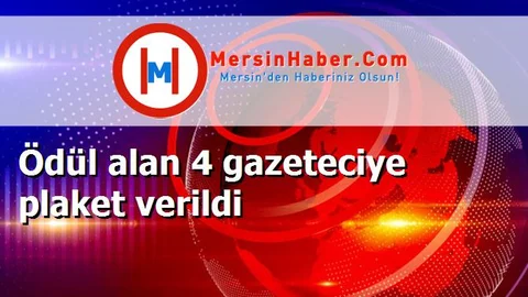 Ödül alan 4 gazeteciye plaket verildi
