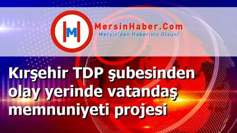 Kırşehir TDP şubesinden olay yerinde vatandaş memnuniyeti projesi
