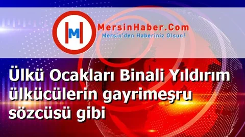 Ülkü Ocakları Binali Yıldırım ülkücülerin gayrimeşru sözcüsü gibi