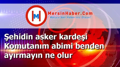 Şehidin asker kardeşi Komutanım abimi benden ayırmayın ne olur