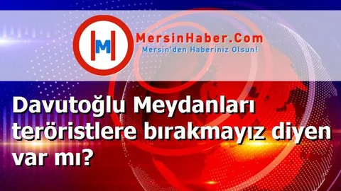 Davutoğlu Meydanları teröristlere bırakmayız diyen var mı?