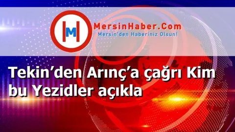 Tekin’den Arınç’a çağrı Kim bu Yezidler açıkla