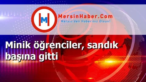 Minik öğrenciler, sandık başına gitti