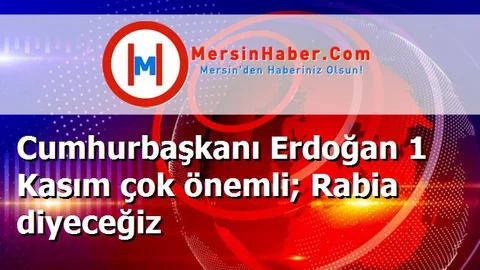 Cumhurbaşkanı Erdoğan 1 Kasım çok önemli; Rabia diyeceğiz